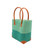 Trinidad Two Tone Raffia Straw Basket Bag - Black