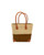 Trinidad Two Tone Raffia Straw Basket Bag - Black