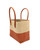 Trinidad Two Tone Raffia Straw Basket Bag - Teal