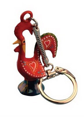 Rooster of Barcelos Metal Keychain - Iberian Import Co