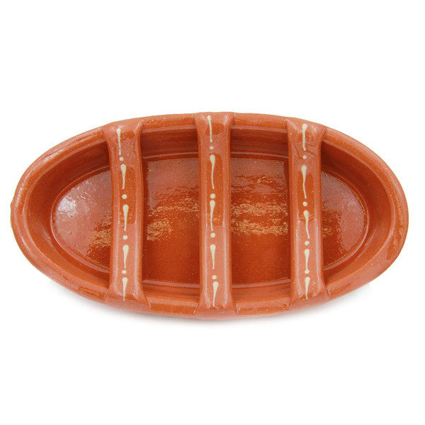 Large Traditional Portuguese Pottery Terracotta Clay Sausage Roaster