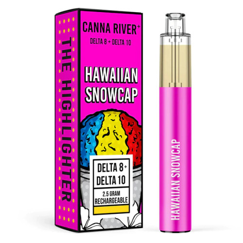 Canna River - Highlighter - Delta 8 - Delta 10  -Disposable - Hawaiian Snowcap - 2.5G