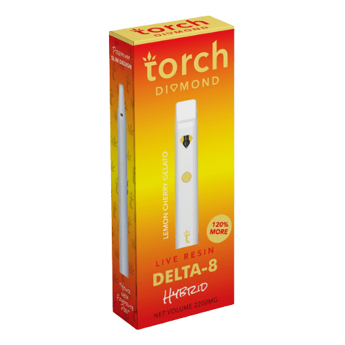 Torch - Delta 8 - Live Resin - Disposable Vape - Lemon Cherry Gelato - 2G