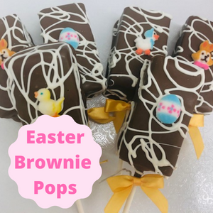 The Easter Bunny sends these fudge brownie pops to everyone that is special. Order a box today to send to anyone deserving of this special treat! The Easter Bunny sends these fudge brownie pops to everyone that is special. Order a box today to send to anyone deserving of this special treat!