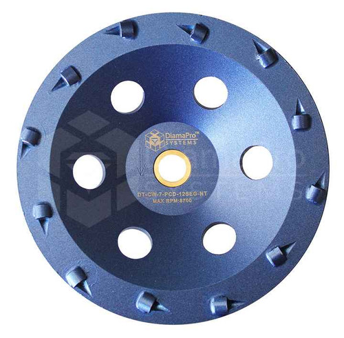 7" 12 Seg 1/4 Round PCD Cup Wheel NT