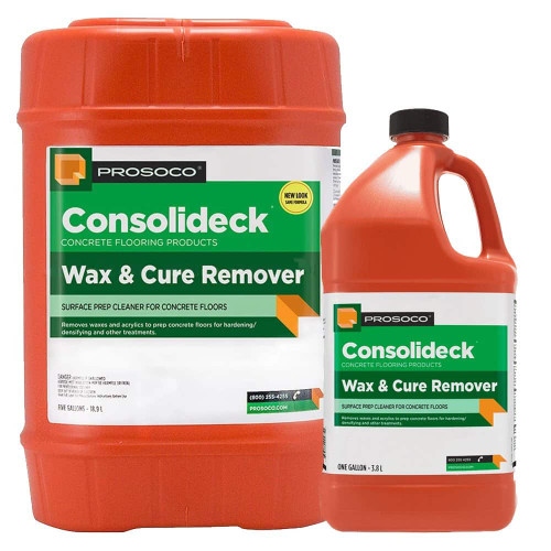 wax and cure remover one and five gallon container