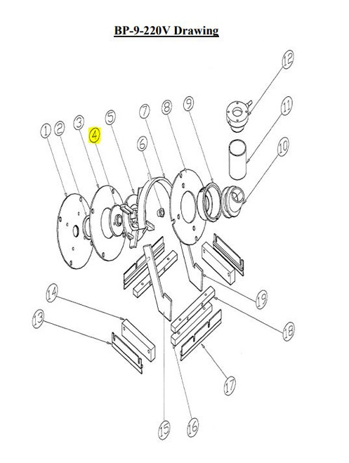 Hub/Blast Wheel BP-9-220