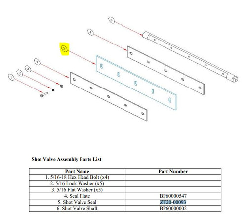 Shot Valve Seal BPZ-20-360
