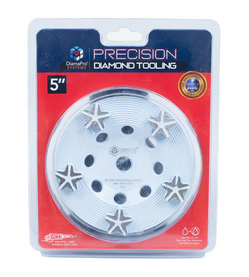 7-'' Inch Concrete Floor Grinder For EpoxyTurbo Diamond Segment Cup Wheel Coatings/Vinyl/Mastic/Stone 180mm Aggressive To Remove Painting On - View #3