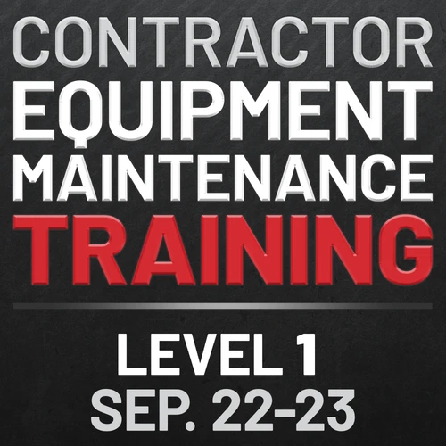 September 2027 Contractor Maintenance Training Sign-Up