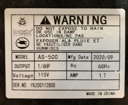 Used AS-500 Air Scrubber