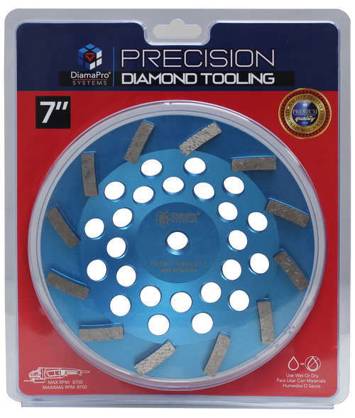 7" 12 seg Turbo Cup Wheel, Soft Concrete