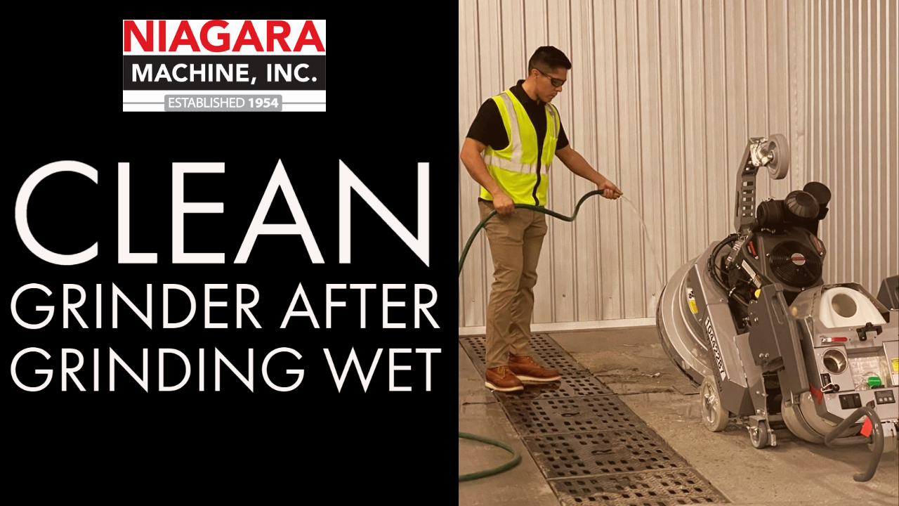 Cleaning Your Concrete Floor Grinder After Wet Grinding Niagara