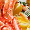Alaska Red King Crab Legs with butter.