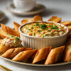 Cheesy Alaska Crab & Artichoke Dip
