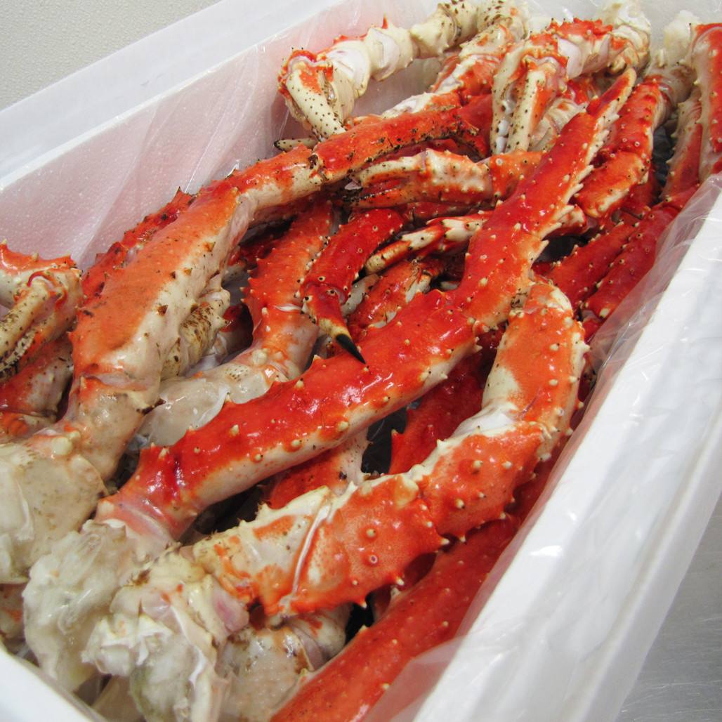 20 lb Case Alaska Red King Crab Legs Claws FishEx Seafoods