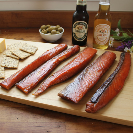 Double-Smoked Salmon Strips, 6 oz.