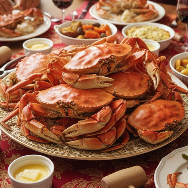 10 Crab CASE -  Whole-Cooked Jumbo Dungeness Crab