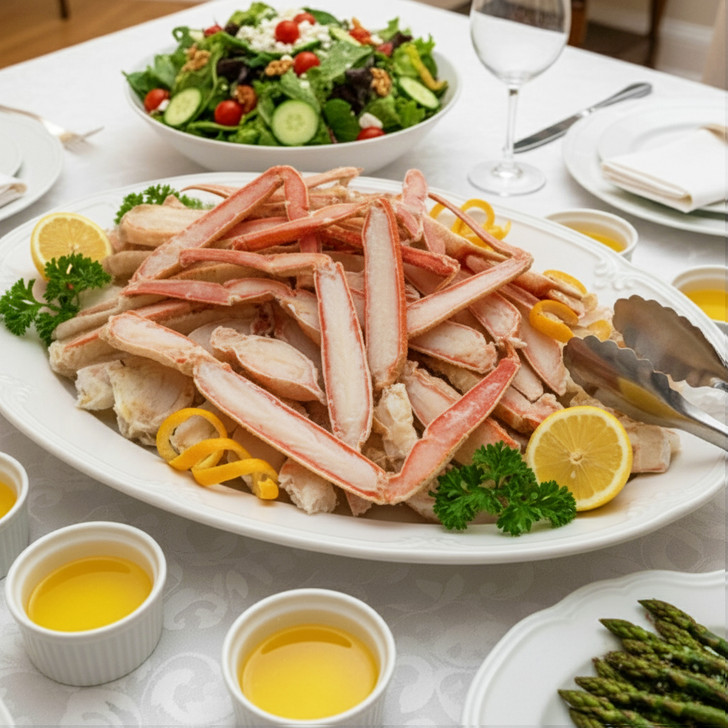 SPLIT Alaska Giant Snow Crab Legs (Bairdi)