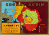 Cognac J. Sorin & Cie Store Display Poster Original 1930 Vintage French Wine Company Lithograph Advertisement On Carton.