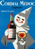 Cordial Medoc Liqueur Poster by Jean Desaleux Original 1955 Vintage French Lithograph Aperitif Company Advertisement Linen Backed.