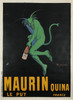 Maurin Quina Apertif Poster by Leonetto Cappiello Original 1906 Antique French Wine Advertisement Stone Lithograph Linen Backed. 