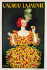 Cachou Lajaunie Poster By Leonetto Cappiello Original 1920 Vintage French Stone Lithograph Breath Mint Candy Stone Lithograph Advertisement Linen Backed.