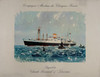 Compagnie Maritime Des Chargeurs Reunis Poster By Albert Brenet Original 1950 Vintage Passenger Boat Line Lithograph Advertisement Linen Backed.