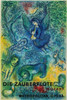 Metropolitan Opera The Magic Flute Die Zauberflote by Marc Chagall Mourlot Printing Original 1967 Vintage French Lithograph Poster Linen Backed