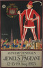 Jewels Pageant Antwerp Festivals Poster Original 1923 Vintage Belgium Stone Lithograph Diamond Show Advertisement Linen Backed.