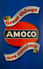 Amoco Great Things Are Coming Poster by Lucian Bernhard Original 1948 Vintage American Gasoline Company Advertisement Linen Backed.