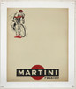 Martini L Aperitif by Imprimerie Watelet Arbetor Original 1950 Vintage French Liquer Advertisement Lithograph Poster Linen Backed.
