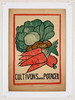 Cultivons Notre Potager Poster By Louisette Jaeger Original 1915 Vintage French Student Conservation Campaign Stone Lithograph Advertisement Linen Backed.  "Lets Grow Our Vegetible Garden"