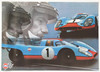 Porsche 917 Gulf Poster By Jo Siffert Original Swiss 1972 Vintage Motor Oil Company Promotional Advertisement Not Linen Backed. Schematic On The Backside