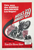 Hell's Angels Las Vegas '69 Original 1969 Vintage American Theatrical Use Movie House Lithograph Poster Linen Backed.