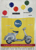 Vespa 150 by Ditta Giuseppe Lang Original 1959 Vintage Italian Scooter Company Advertisement Plate Lithograph Poster Linen Backed.