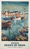 Brittany SNCF Railways Poster by Ceria Original 1957 Vintage French Train Travel Advertisement Linen Backed. "Bretagne Discover France by Train."