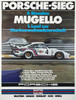 Porsche Martini Racing Sieg 6 Stunden Mugello Poster Photo by Reichert Original 1976 Vintage German Strenger Printing Car Racing Promotional Advertisement  Linen Backed. 