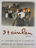 Steinlen Retrospective - Maison De La Pensée Francaise Poster Original 1961 Vintage French Gallery Show Lithograph Advertisement.