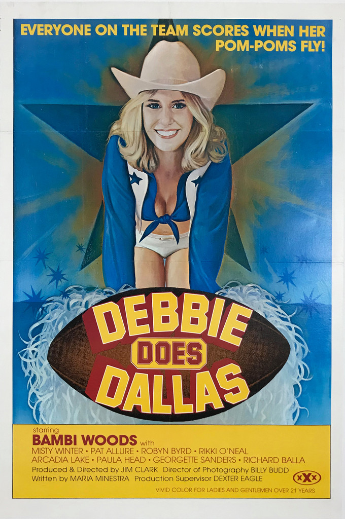  Debbie Does Dallas Original 1978 Vintage American Theatrical Use One Sheet Movie Poster Linen Backed.
