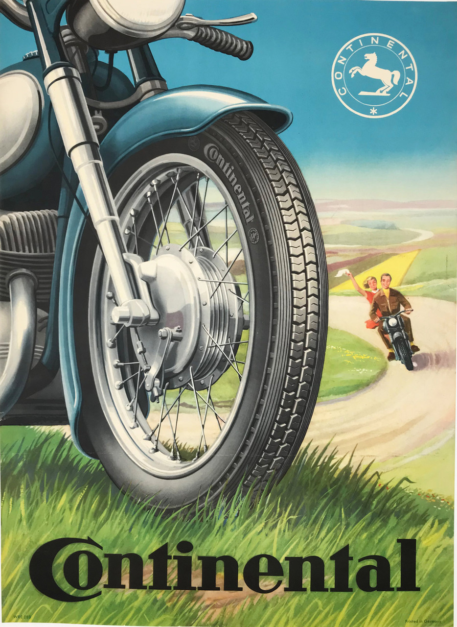 Original 1958 Continental Tire Germany Poster