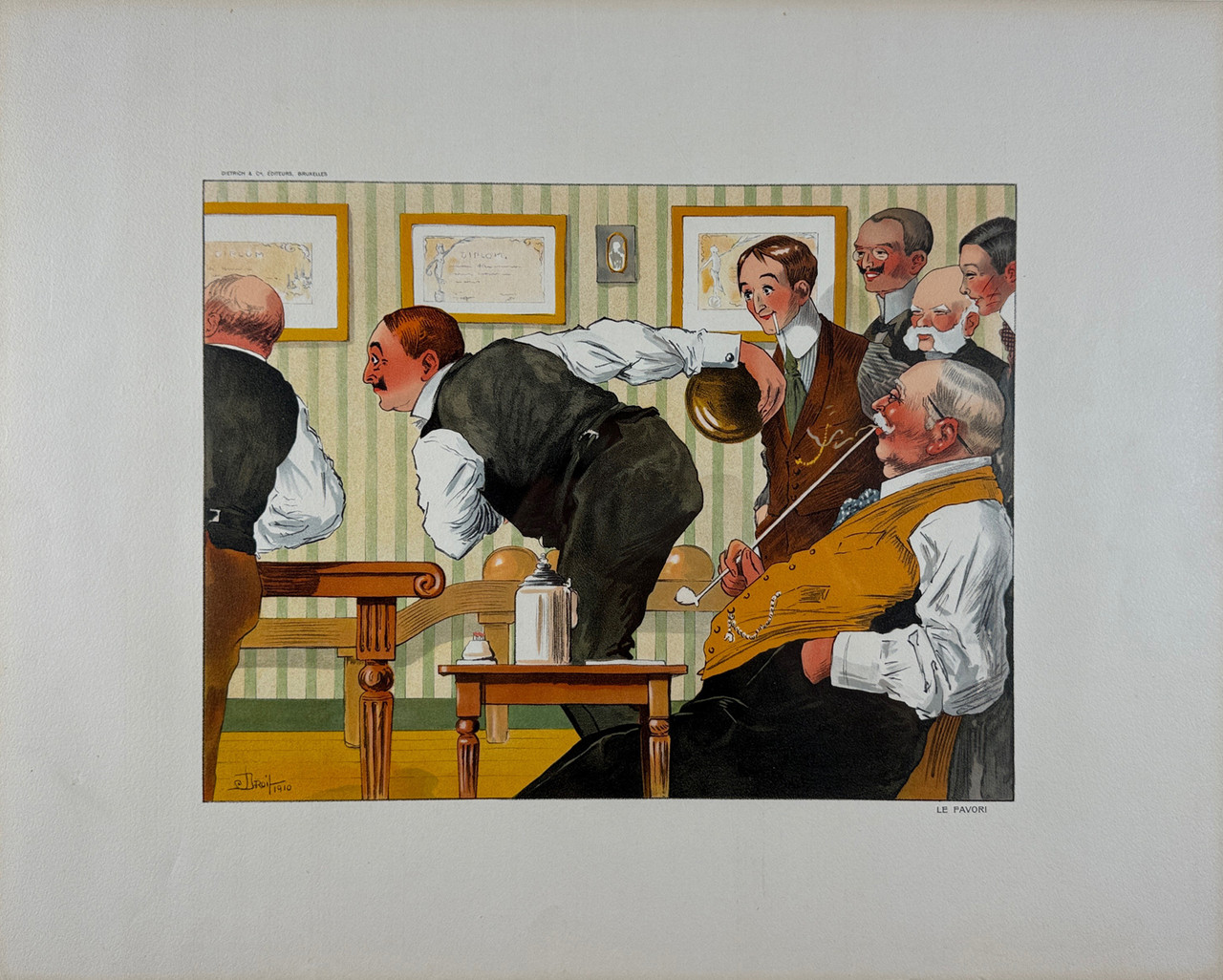 Favori Bowling Poster By Jean Droit Original 1920 Vintage French Gallery Decorative Stone Lithograph Linen Backed.