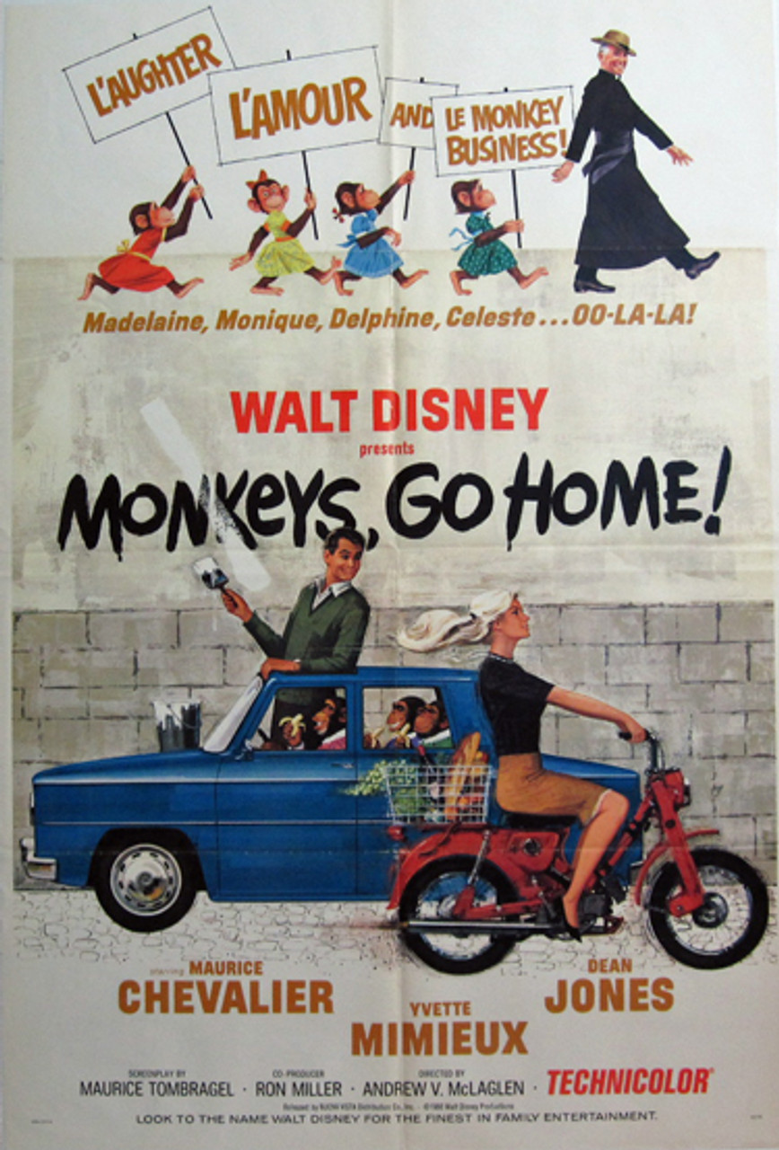 Monkeys go home! Original Movie Poster from 1967 USA