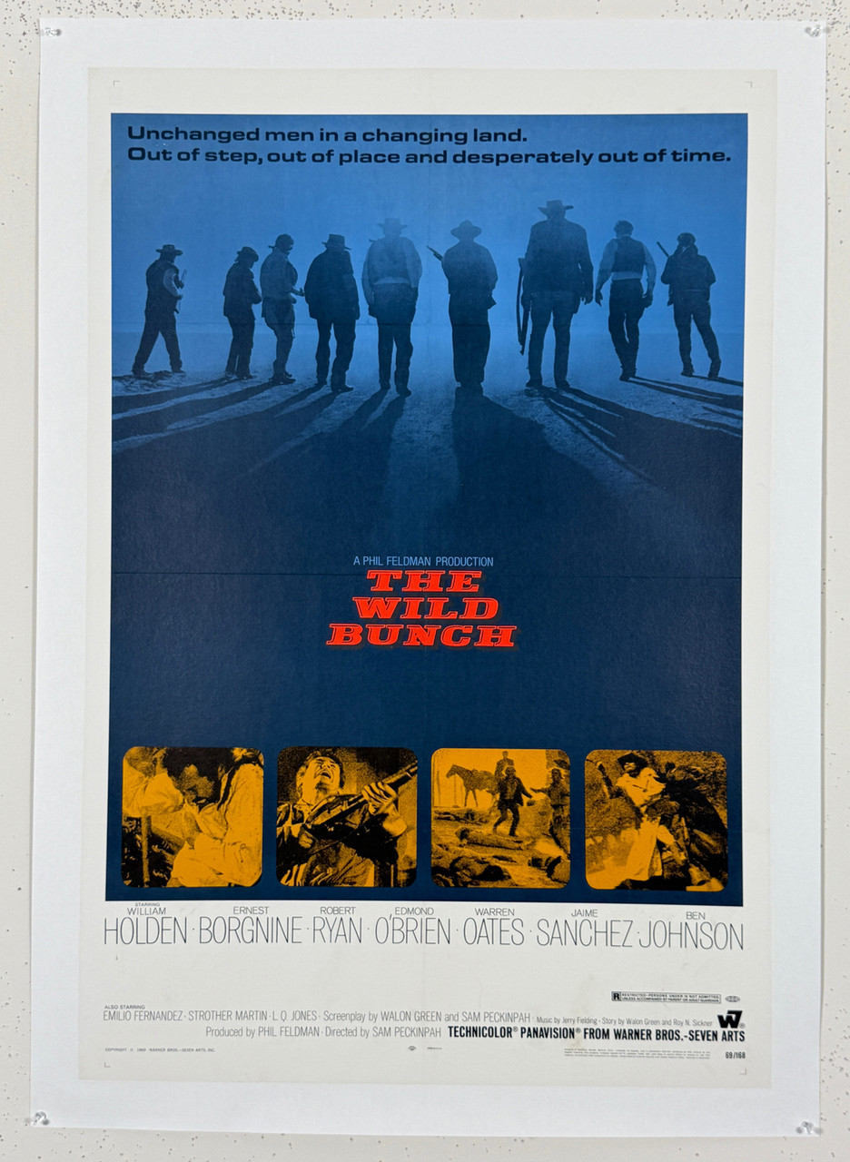 The Wild Bunch Movie 1 SHT Linen Backed
