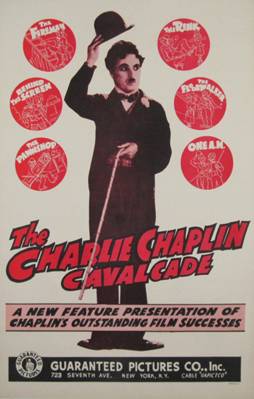 The Charlie Chaplin Cavalcade Original Vintage Movie Cinema Poster from 1958 Linen Backed.