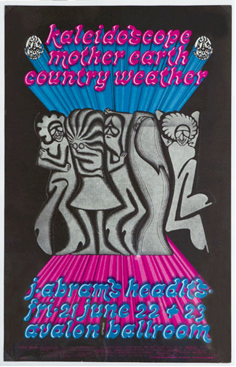 Kaleidoscope Mother Earth Country Weather by Paul Lofthouse original vintage poster from 1968 USA
