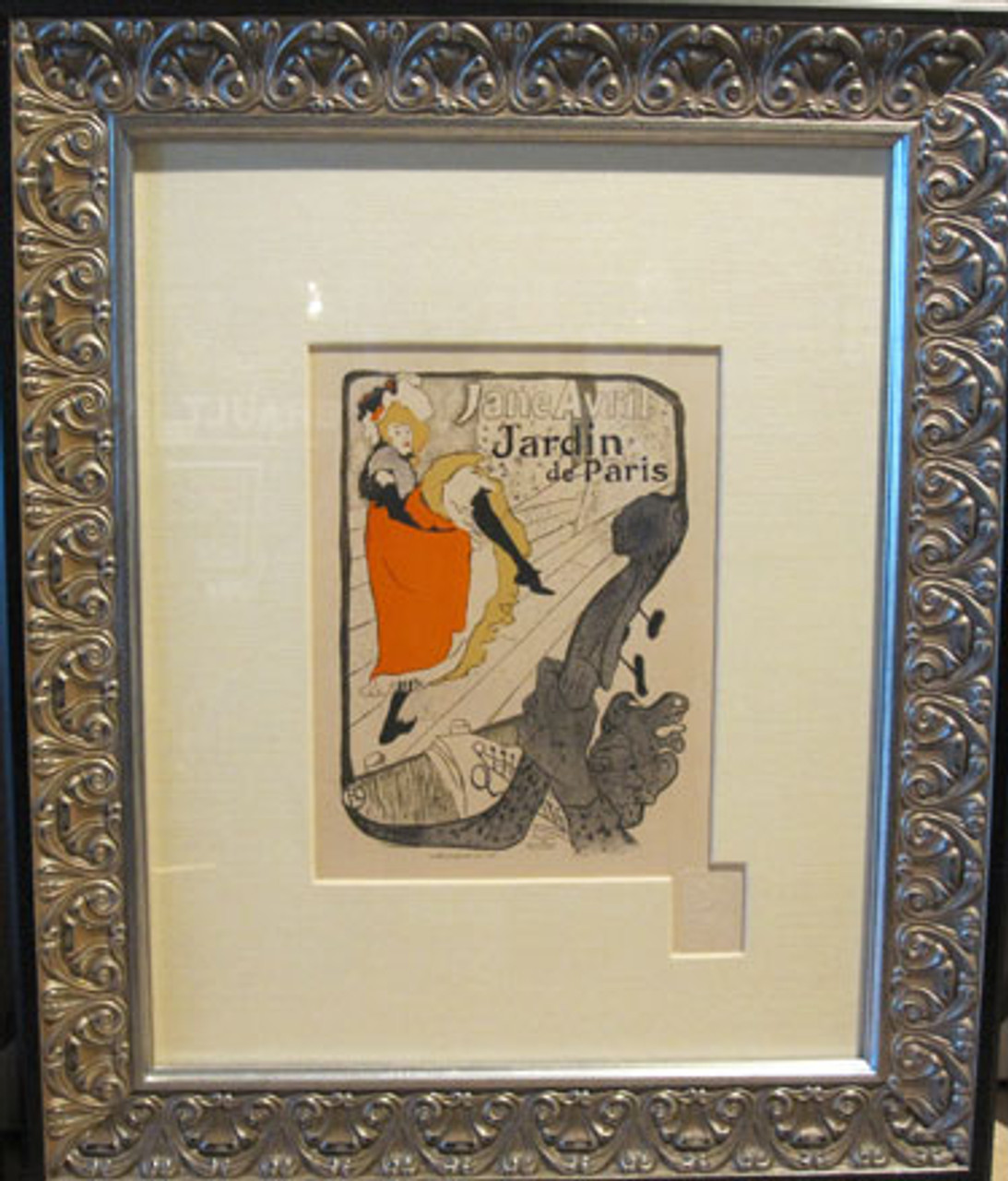 Henri de Toulouse- Lautrec Jane Avril Jardin de Paris original Maitre De L'Affiche Plate 110 from 1898 France. Original Vintage Rare Posters.