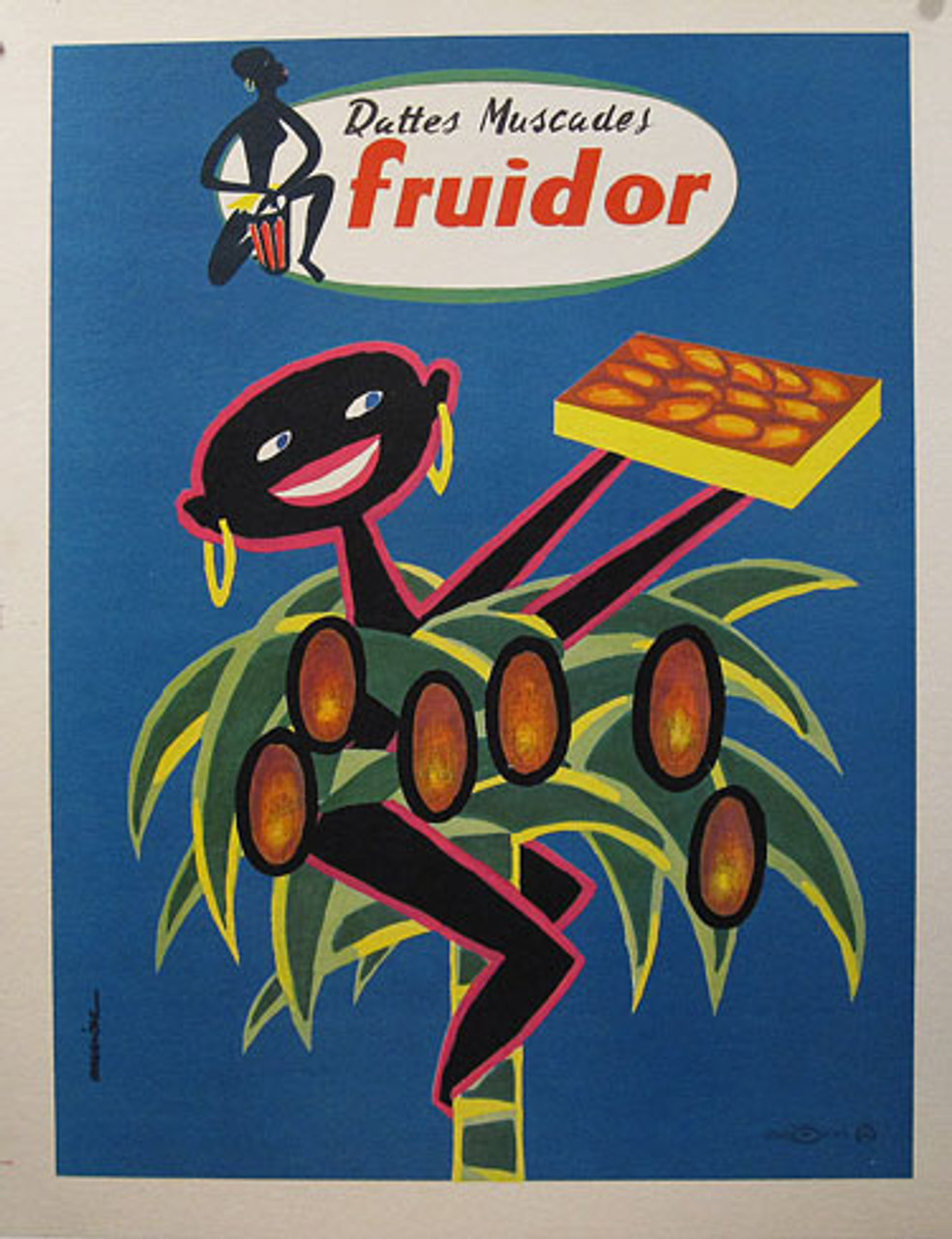 Fruidor original vintage poster from 1954 France