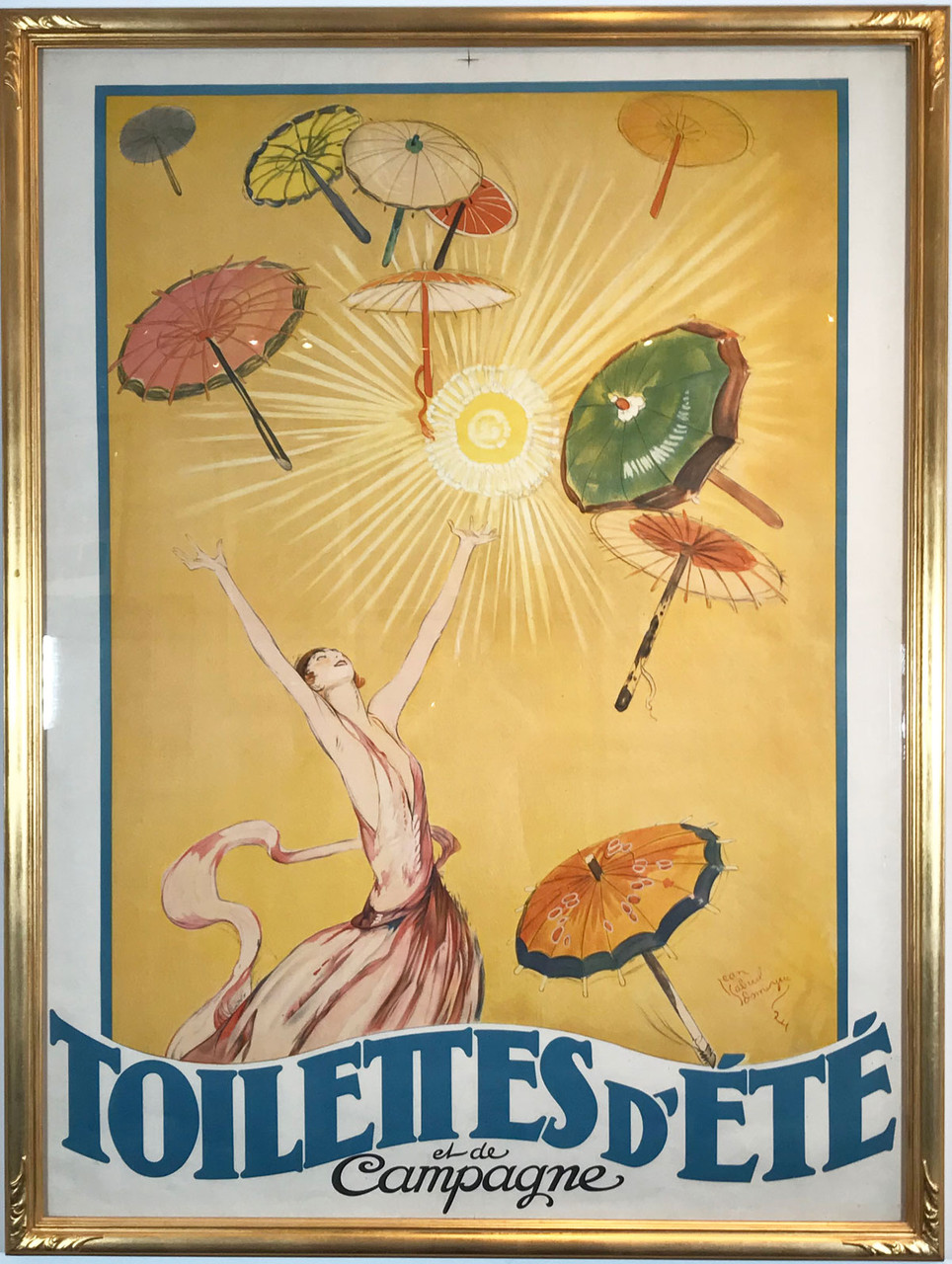 Toilettes D Ete et de Campagne original vintage poster by Jean-Gabriel Domergue from 1926 France.