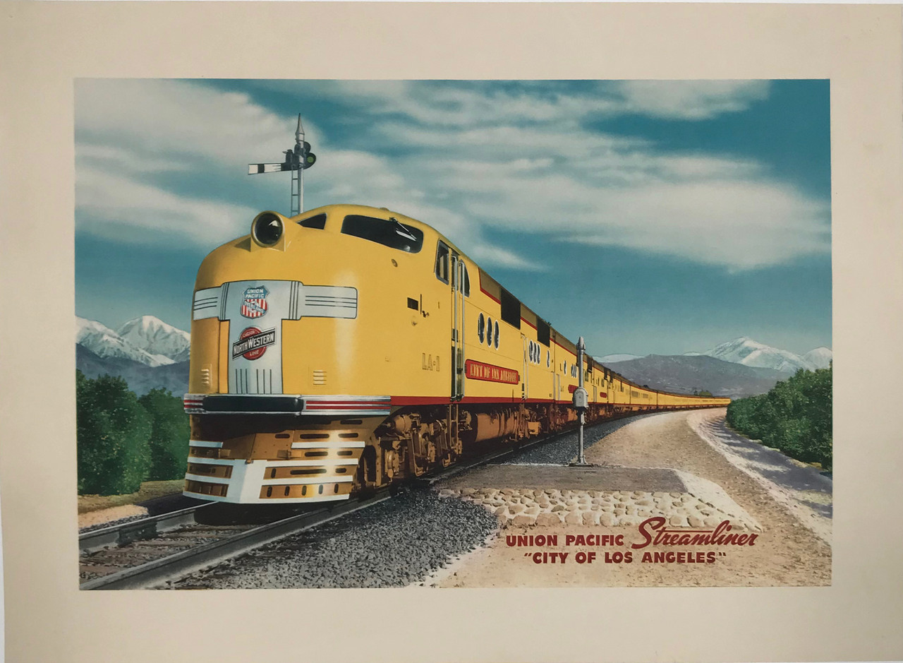 Union Pacific Streamliner City of Los Angeles Original 1949 Travel Poster